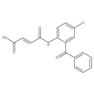 (Z)-4-((2-benzoyl-4-chlorophenyl)amino)-4-oxobut-2-enoic acid结构式