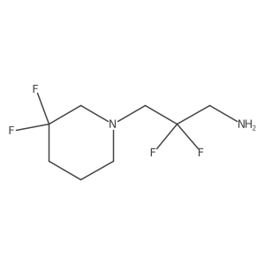 3-(3,3-Difluoropiperidin-1-yl)-2,2-difluoropropan-1-amine结构式