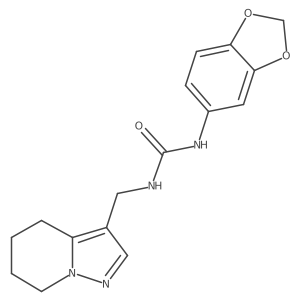 1-(Benzo[d][1,3]dioxol-5-yl)-3-((4,5,6,7-tetrahydropyrazolo[1,5-a]pyridin-3-yl)methyl)urea Structure