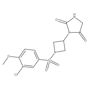3-(1-((3-Chloro-4-methoxyphenyl)sulfonyl)azetidin-3-yl)imidazolidine-2,4-dione结构式