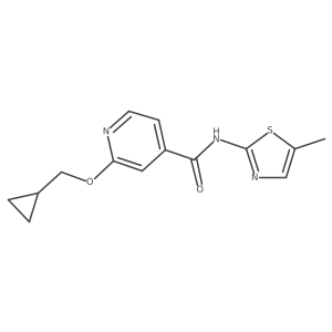 2-(cyclopropylmethoxy)-N-(5-methylthiazol-2-yl)isonicotinamide Structure