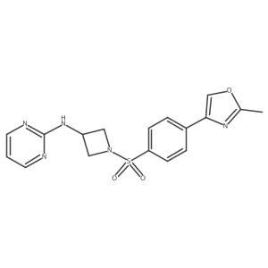 N-(1-((4-(2-methyloxazol-4-yl)phenyl)sulfonyl)azetidin-3-yl)pyrimidin-2-amine Structure