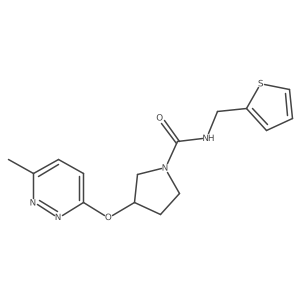 3-((6-methylpyridazin-3-yl)oxy)-N-(thiophen-2-ylmethyl)pyrrolidine-1-carboxamide结构式