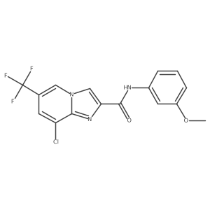 8-chloro-N-(3-methoxyphenyl)-6-(trifluoromethyl)imidazo[1,2-a]pyridine-2-carboxamide结构式