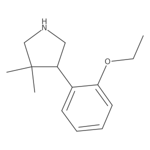 4-(2-Ethoxyphenyl)-3,3-dimethylpyrrolidine Structure