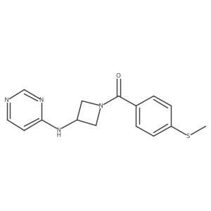 N-{1-[4-(methylsulfanyl)benzoyl]azetidin-3-yl}pyrimidin-4-amine结构式