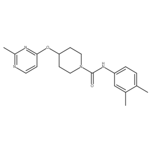 N-(3,4-dimethylphenyl)-4-((2-methylpyrimidin-4-yl)oxy)piperidine-1-carboxamide结构式