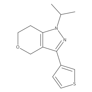 1-Isopropyl-3-(thiophen-3-yl)-1,4,6,7-tetrahydropyrano[4,3-c]pyrazole结构式