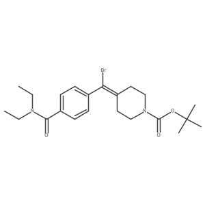 4-[Bromo(4-diethylcarbamoylphenyl)methylene]piperidine-1-carboxylic acid tert-butyl ester Structure