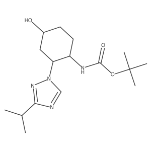 tert-butyl N-{4-hydroxy-2-[3-(propan-2-yl)-1H-1,2,4-triazol-1-yl]cyclohexyl}carbamate Structure