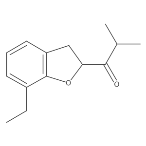 1-(7-Ethyl-2,3-dihydro-1-benzofuran-2-yl)-2-methylpropan-1-one结构式