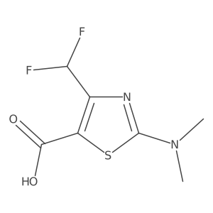 4-(Difluoromethyl)-2-(dimethylamino)-1,3-thiazole-5-carboxylic acid结构式