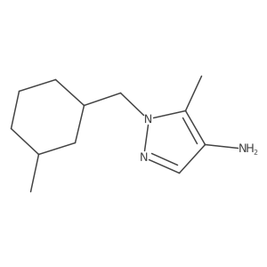 5-methyl-1-[(3-methylcyclohexyl)methyl]-1H-pyrazol-4-amine Structure