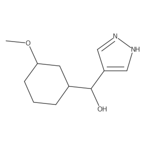 (3-methoxycyclohexyl)(1H-pyrazol-4-yl)methanol结构式