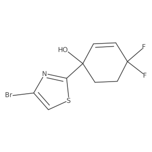 1-(4-Bromo-1,3-thiazol-2-yl)-4,4-difluorocyclohex-2-en-1-ol Structure