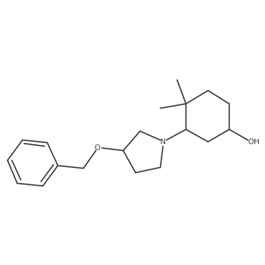 3-[3-(Benzyloxy)pyrrolidin-1-yl]-4,4-dimethylcyclohexan-1-ol Structure