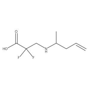 2,2-Difluoro-3-[(pent-4-en-2-yl)amino]propanoic acid Structure