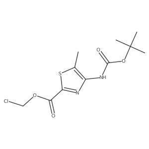 Chloromethyl 4-{[(tert-butoxy)carbonyl]amino}-5-methyl-1,3-thiazole-2-carboxylate Structure