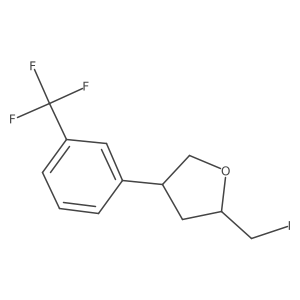 2-(Iodomethyl)-4-[3-(trifluoromethyl)phenyl]oxolane Structure