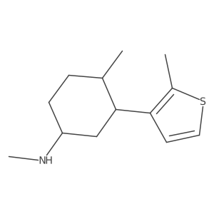 N,4-dimethyl-3-(2-methylthiophen-3-yl)cyclohexan-1-amine结构式