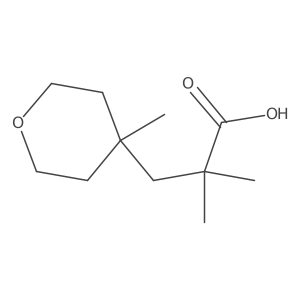 2,2-Dimethyl-3-(4-methyloxan-4-yl)propanoic acid Structure