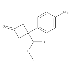 Methyl 1-(4-aminophenyl)-3-oxocyclobutane-1-carboxylate结构式
