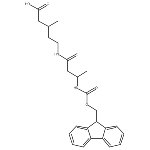 5-[(3S)-3-({[(9H-fluoren-9-yl)methoxy]carbonyl}amino)butanamido]-3-methylpentanoic acid Structure