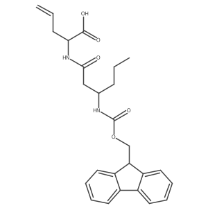 2-[3-({[(9H-fluoren-9-yl)methoxy]carbonyl}amino)hexanamido]pent-4-enoic acid Structure