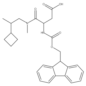 3-[(2-cyclobutylpropyl)(methyl)carbamoyl]-3-({[(9H-fluoren-9-yl)methoxy]carbonyl}amino)propanoic acid结构式