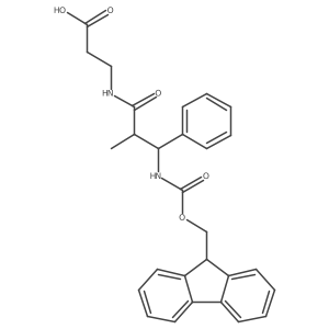 3-[3-({[(9H-fluoren-9-yl)methoxy]carbonyl}amino)-2-methyl-3-phenylpropanamido]propanoic acid Structure