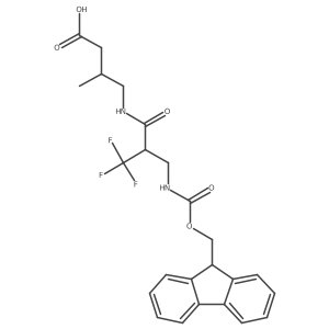 4-{2-[({[(9H-fluoren-9-yl)methoxy]carbonyl}amino)methyl]-3,3,3-trifluoropropanamido}-3-methylbutanoic acid Structure