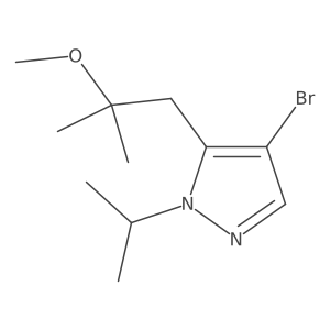 4-bromo-5-(2-methoxy-2-methylpropyl)-1-(propan-2-yl)-1H-pyrazole Structure