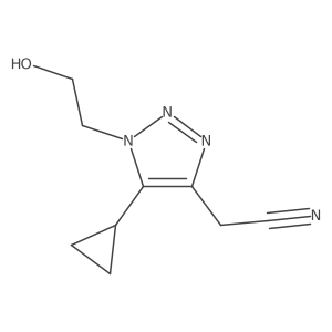 2-[5-cyclopropyl-1-(2-hydroxyethyl)-1H-1,2,3-triazol-4-yl]acetonitrile结构式