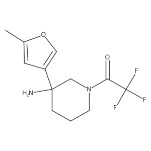 1-[3-Amino-3-(5-methylfuran-3-yl)piperidin-1-yl]-2,2,2-trifluoroethan-1-one Structure