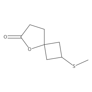 2-(Methylsulfanyl)-5-oxaspiro[3.4]octan-6-one结构式