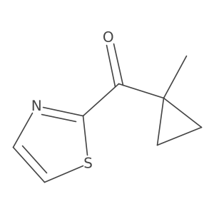 2-(1-Methylcyclopropanecarbonyl)-1,3-thiazole结构式