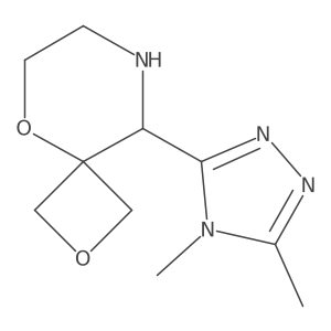 9-(dimethyl-4H-1,2,4-triazol-3-yl)-2,5-dioxa-8-azaspiro[3.5]nonane结构式