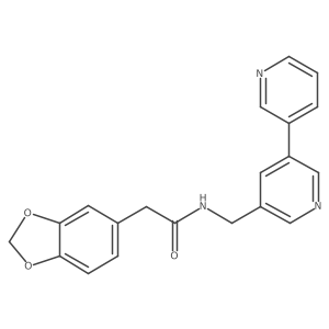 N-([3,3'-bipyridin]-5-ylmethyl)-2-(benzo[d][1,3]dioxol-5-yl)acetamide Structure