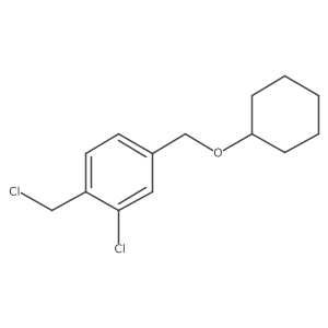 2-Chloro-1-(chloromethyl)-4-[(cyclohexyloxy)methyl]benzene Structure