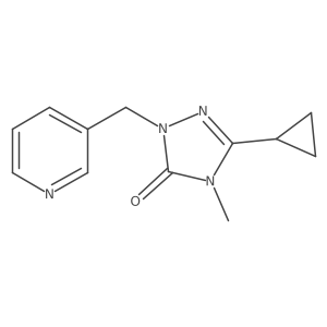 3-cyclopropyl-4-methyl-1-[(pyridin-3-yl)methyl]-4,5-dihydro-1H-1,2,4-triazol-5-one结构式