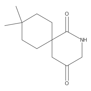 9,9-Dimethyl-2-azaspiro[5.5]undecane-1,4-dione结构式