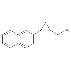 rac-[(1R,2R)-2-(quinolin-3-yl)cyclopropyl]methanamine Structure