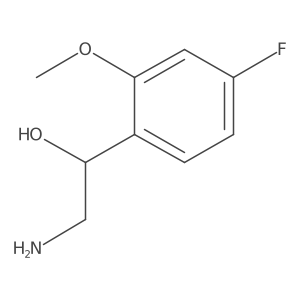(1R)-2-amino-1-(4-fluoro-2-methoxyphenyl)ethan-1-ol结构式