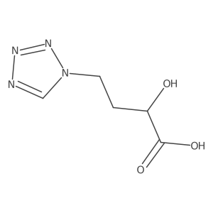 2-hydroxy-4-(1H-1,2,3,4-tetrazol-1-yl)butanoic acid结构式