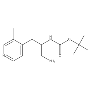 tert-butyl N-[1-amino-3-(3-methylpyridin-4-yl)propan-2-yl]carbamate结构式