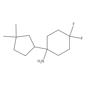 1-(3,3-Dimethylcyclopentyl)-4,4-difluorocyclohexan-1-amine结构式
