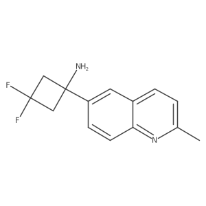 3,3-Difluoro-1-(2-methylquinolin-6-yl)cyclobutan-1-amine结构式