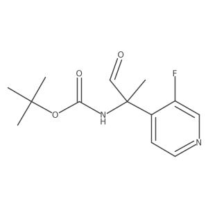 tert-butyl N-[2-(3-fluoropyridin-4-yl)-1-oxopropan-2-yl]carbamate Structure