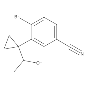4-Bromo-3-[1-(1-hydroxyethyl)cyclopropyl]benzonitrile结构式