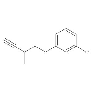 1-Bromo-3-(3-methylpent-4-yn-1-yl)benzene结构式